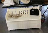 white country chic, cottage shabby, boot bench, toy chest, storage, blanket box
