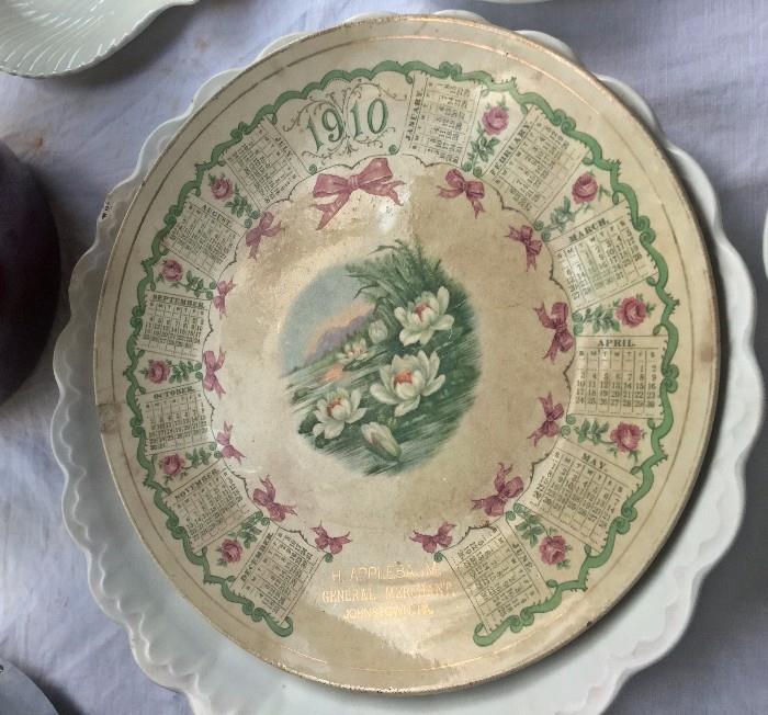 Antique Calendar Plate