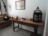Beautiful Antique Arts and Crafts Era Desk! Several Bird cages in house also