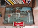 Anheuser Busch Light up Sign numbered D-57224 - we tested it works just fine! Anyone know who the golfers are?