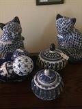      More blue & white decorative accessories