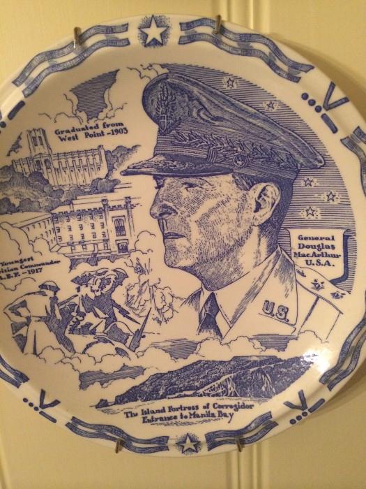 Vernon Kilns historical plate - Gen. Douglas Mac Arthur