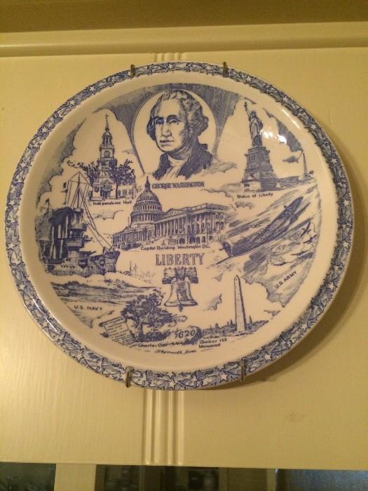 Vernon Kilns historical plate - President George Washington