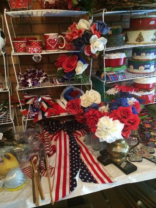       Valentine & Fourth of July decorations