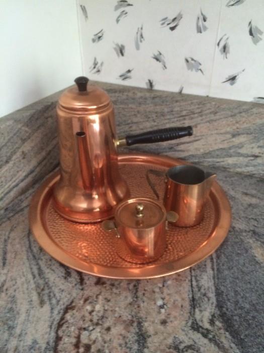 Copper Coffee/Tea Set