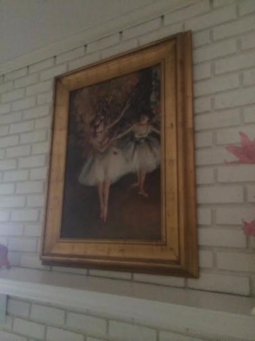 Degas Ballerina Print in Gold Wood Frame - by Uttermost