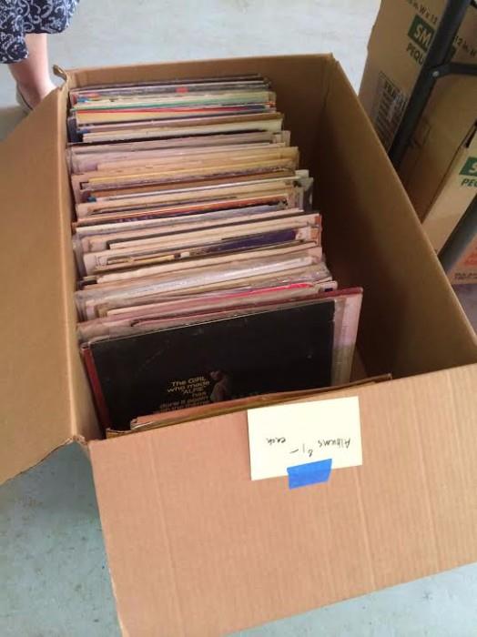 Albums, records, 33's and 45's
