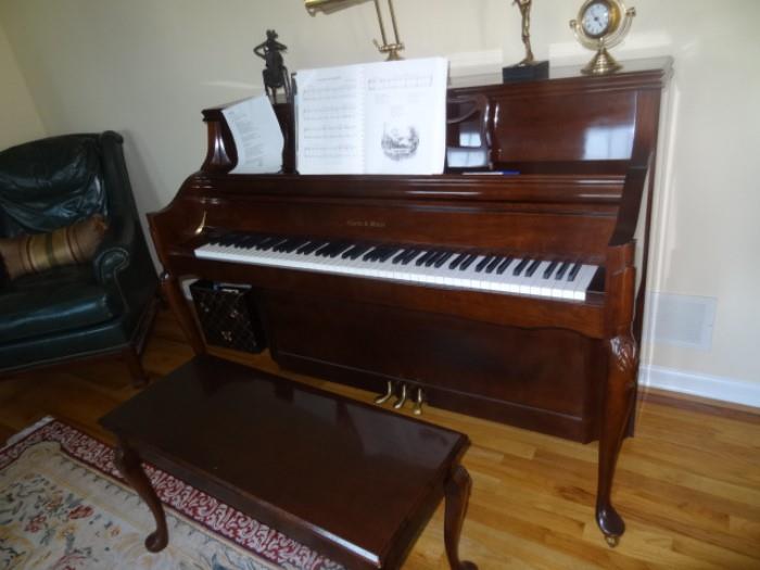 Charles R. Walter Upright Piano 58"W X 44"H