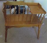 Vintage telephone bench.