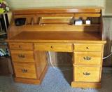 Secretary's desk with hutch open.