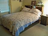 Queen size bed in waterbed frame