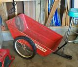 lawn tractor wagon and snow plow attachments