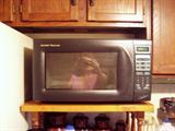 Sharp Carousel microwave.