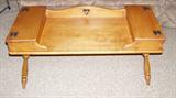 Maple coffee table with storage areas at each end.