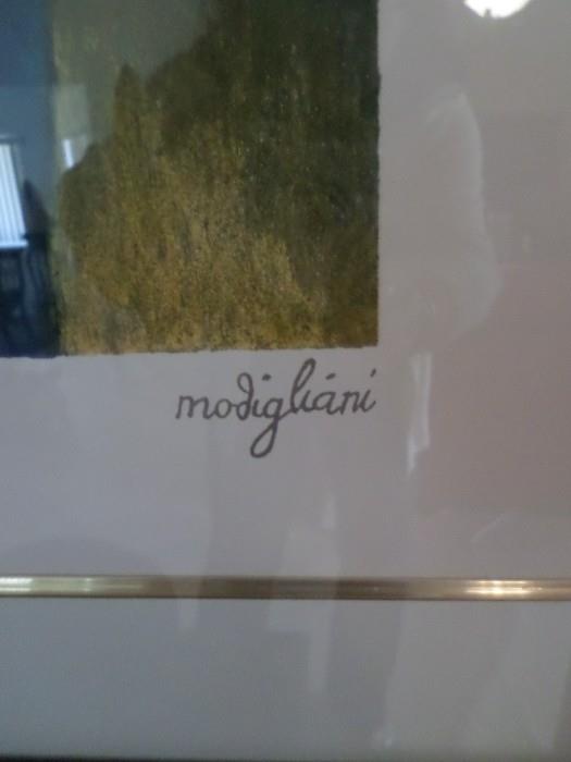 Framed Litho by Modigliani