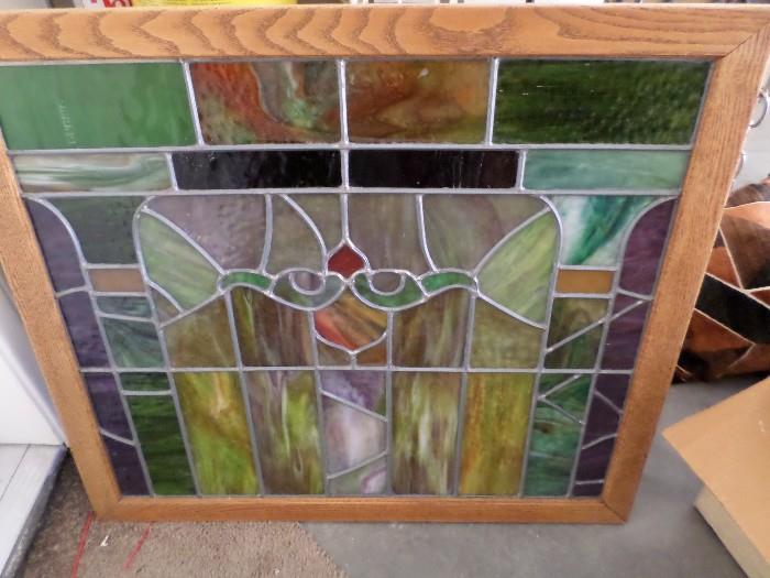 Stained Glass Framed Scene