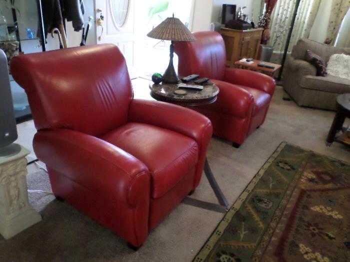 Gorgeous Contemporary Red Recliners