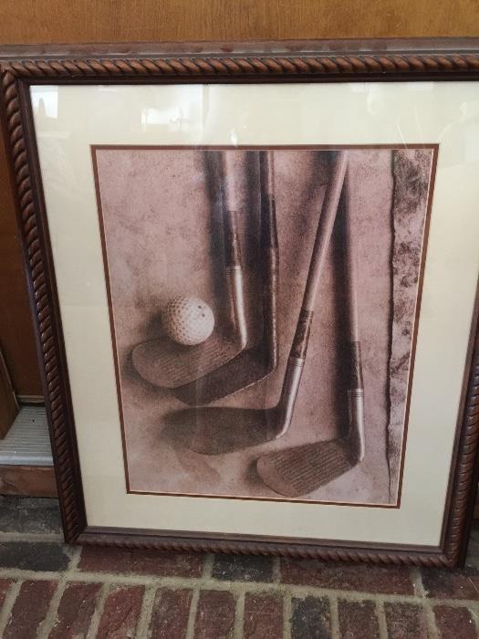 Framed Golf print