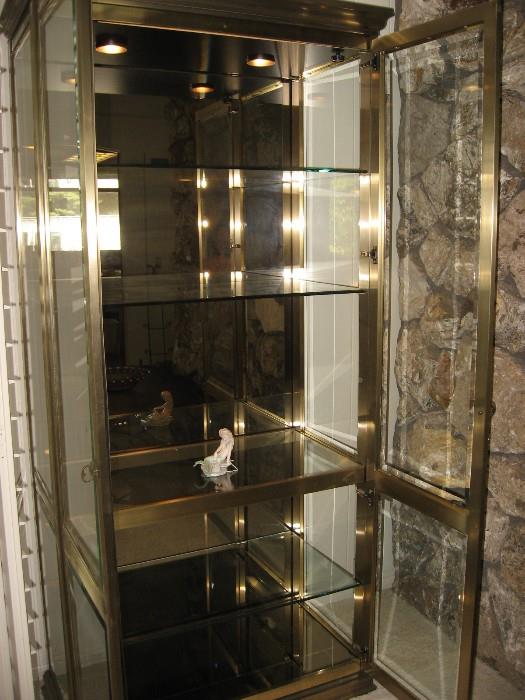 Lighted glass display case