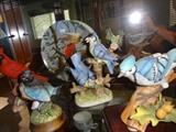 Assortment of bird figurines