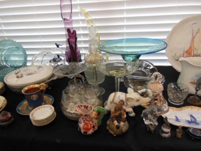 Vintage and Antique Glassware and collectibles