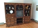 larger entertainment center hutch