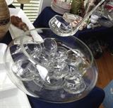 SUCH a pretty punch bowl ... take the cups out, throw in some colorful fruit and your guests will start calling you Martha Stewart