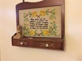 Serenity Prayer within small shelf