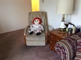 Fabric recliner - other Raggedy doll   end table