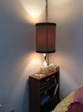 1960's hanging lamp - works great - small bookcase