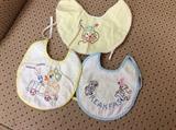 Vintage embroidered baby bibs