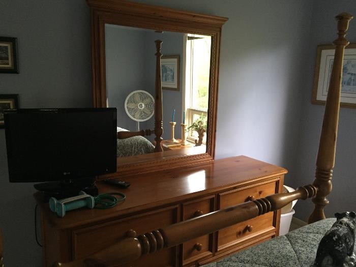 Dresser w/mirror (Broyhill).  Small TV IS NOT for sale.