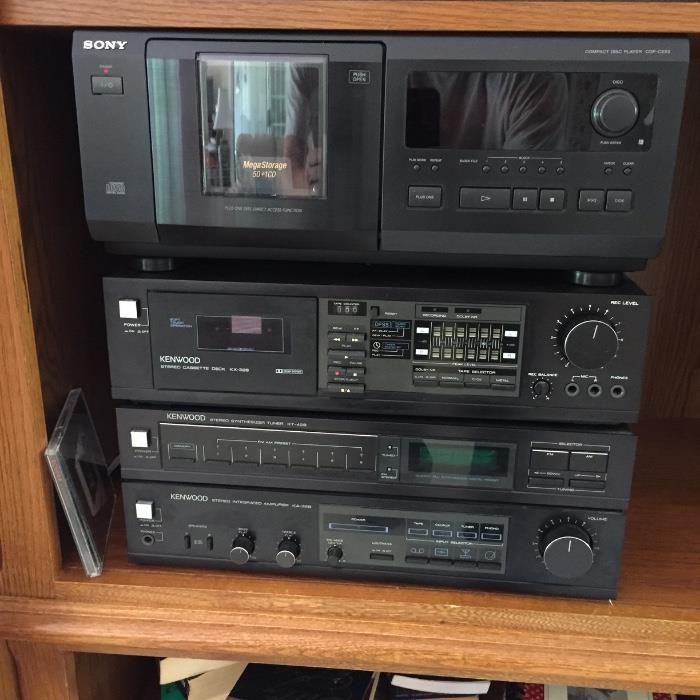 Fabulous stereo system with Sony, Kenwood and Pioneer components