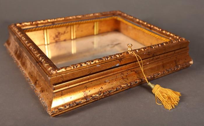 Lot 57:  Victorian Gilded Mirrored Shadowbox
