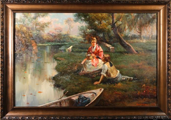 Lot 71:  Armstrong, Oil Painting on Canvas
