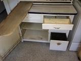 Boone Kitchen Cabinet, Lebanon, Indiana with ironing board, tin-lined bin, etc.