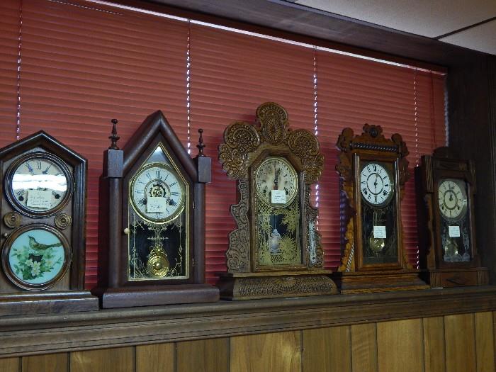 Several more mantle clocks.