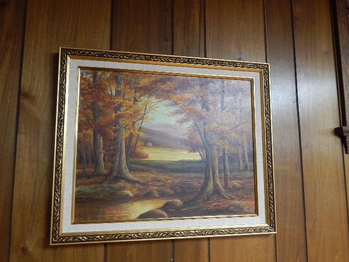 Just one of the many original paintings by a local regional artist who is also a relative to the homeowner.