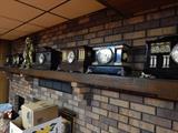 mantle full of clocks