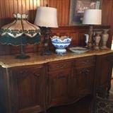Huge Buffet/Sideboard with Marble Top