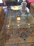 Large Iron and Glass Table