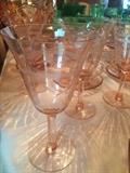 Exquisite Pink Depression Goblets