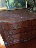 Marble top Dresser that previous picture of mirror sits.