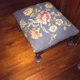 Needlepoint footstool