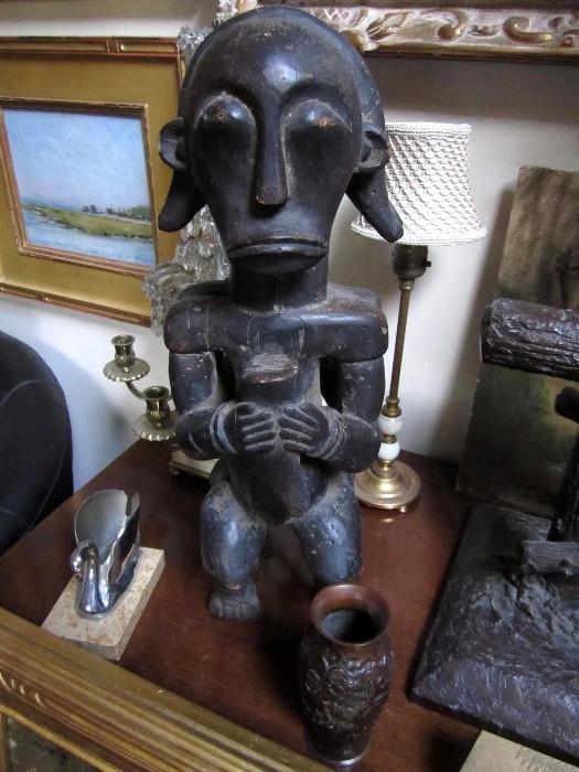 African Carvings and Trinkets.