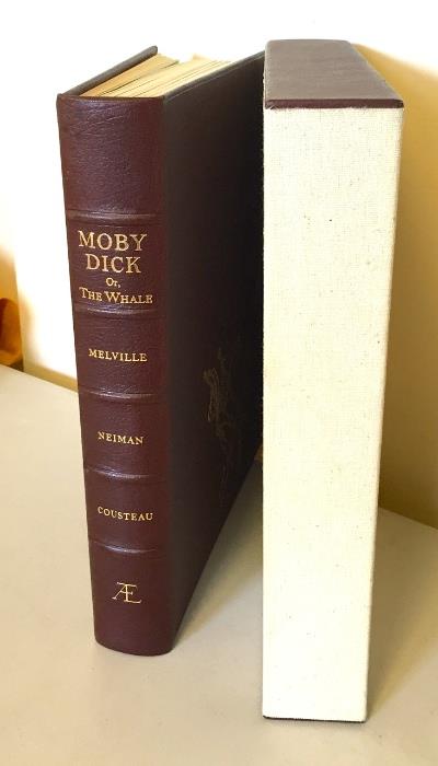 Leroy Nieman Edition of Melville's Moby Dick with an autographed page by Leroy Nieman