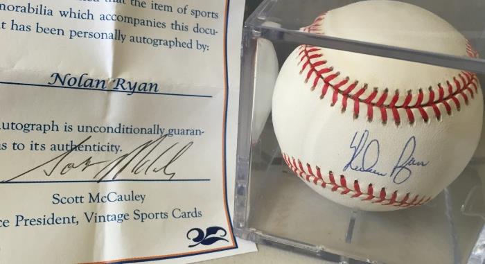Nolan Ryan Autographed Baseball