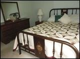 Antique iron bed and dresser