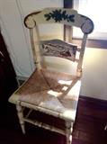 set of 4 RARE Hitchcock Christmas series chairs excellent condition