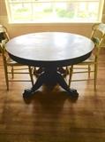 lion paw round oak table c 1900